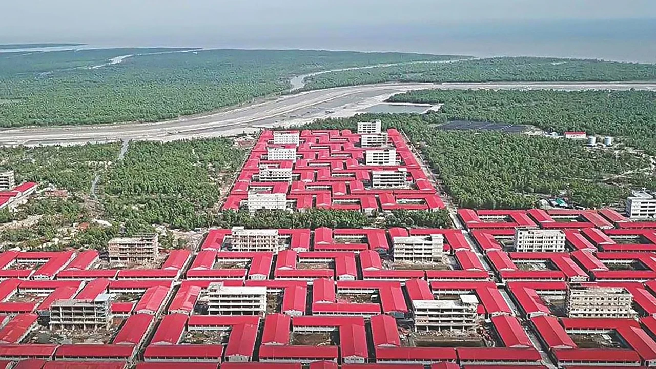 Bhasanchar is not in Noakhali, but part of Sandwip, Chittagong