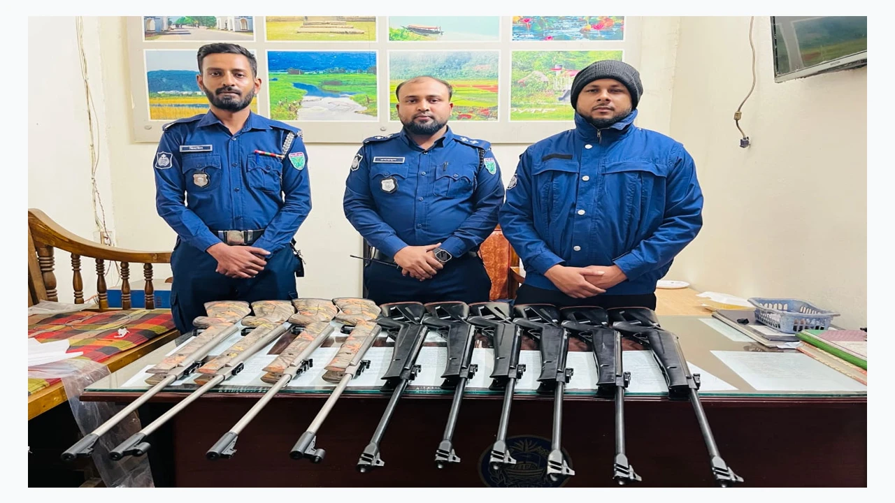 10 illegal weapons recovered in Jaintapur, Sylhet